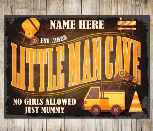 Heavy Equipment Sign - Personalised Heavy Equipment Little Man Cave