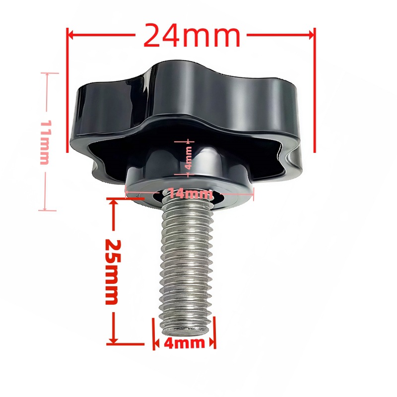 Heavy Equipment Operation - Adjustable Star Shaped Thumb Screw M4