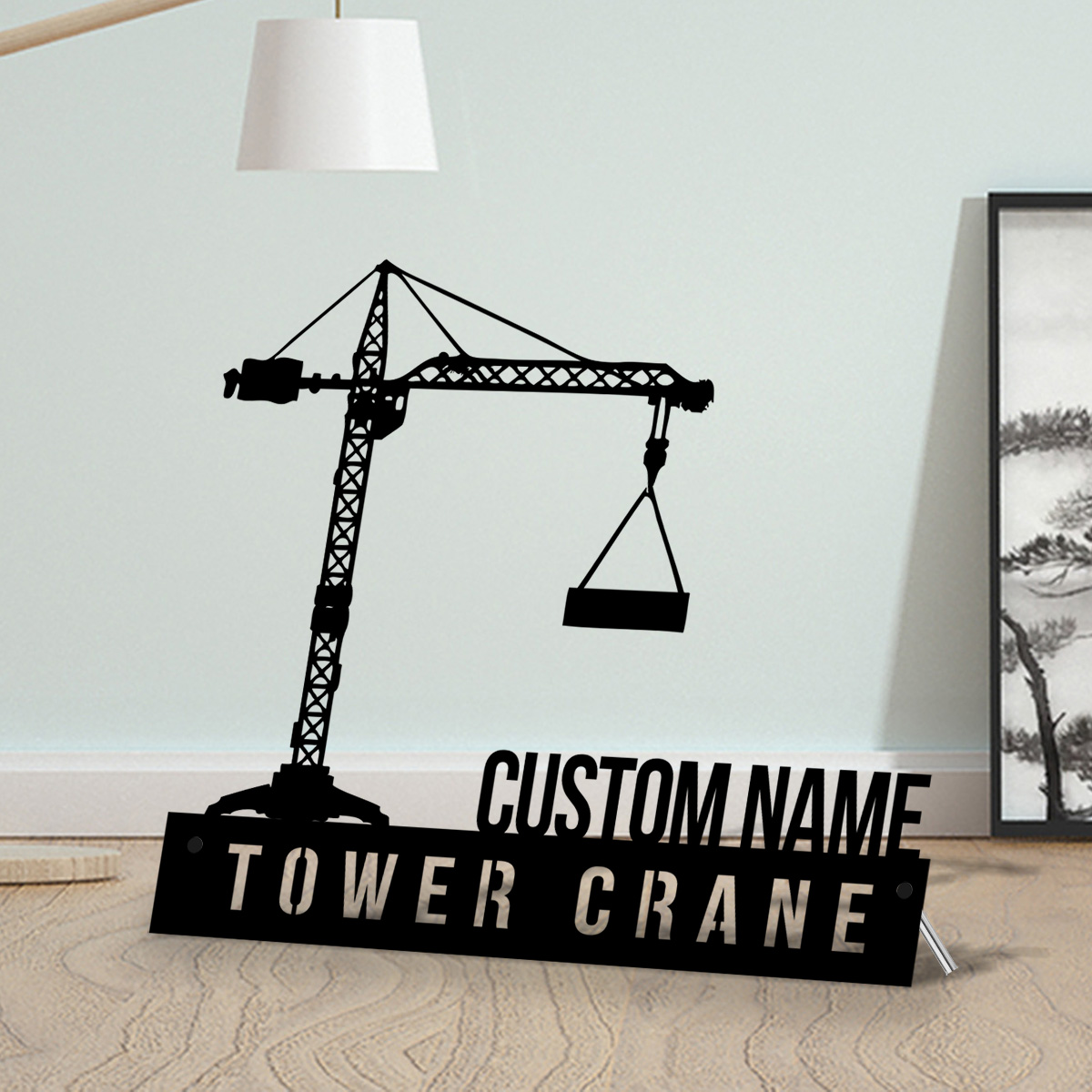 Custom Tower Crane Desk Name P - đánh giá và giá Heavy Equipment Sign