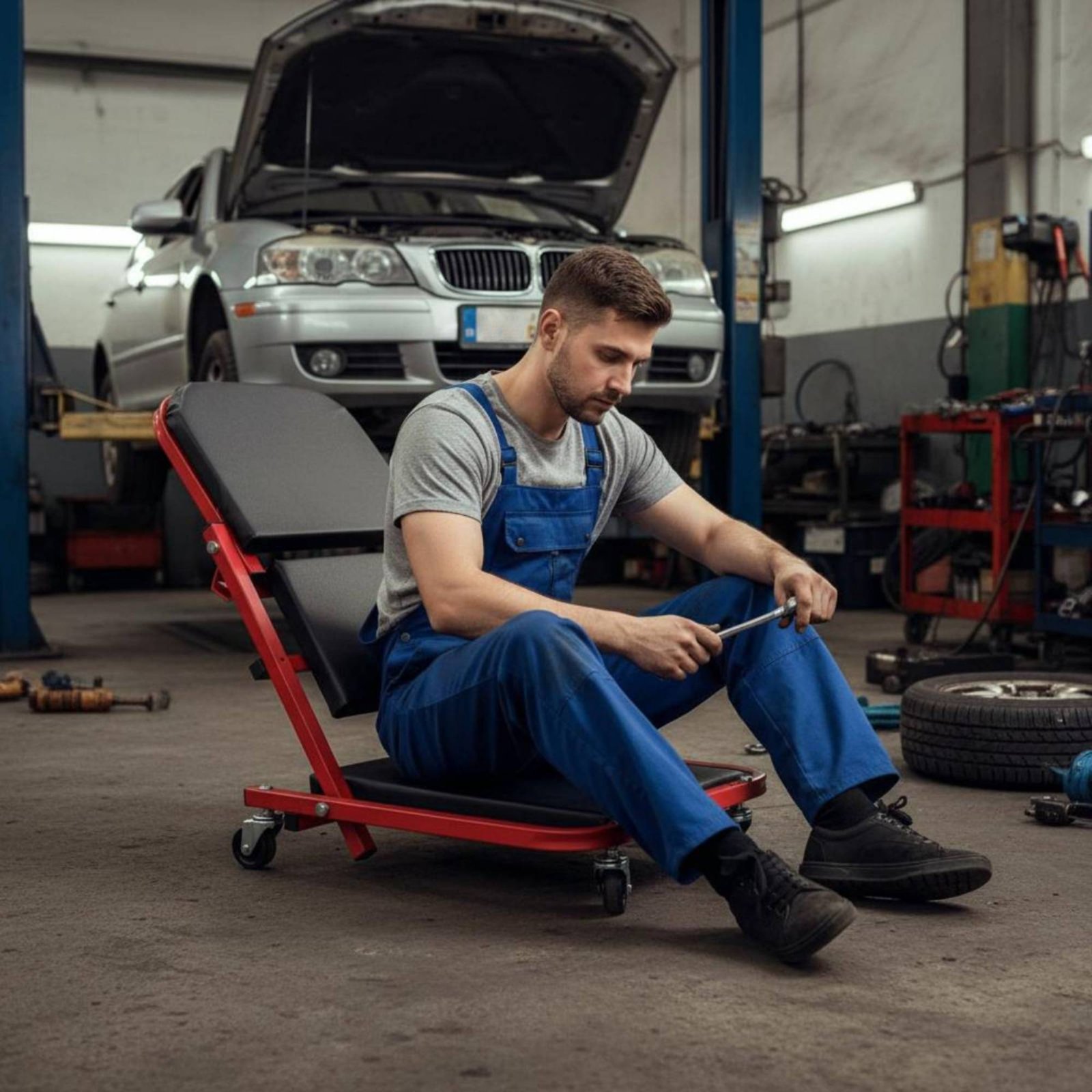 Folding Creeper Seat Foldable  - đánh giá và giá Heavy Equipment Garage