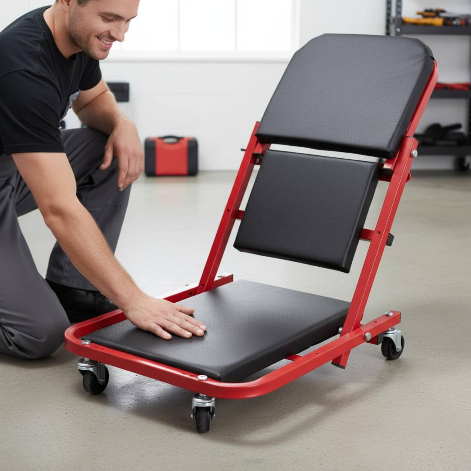 Folding Creeper Seat Foldable  - đánh giá và giá Heavy Equipment Garage