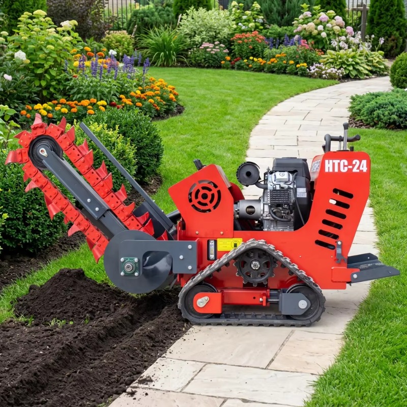 750mm Depth Stand-on Chain Tre - đánh giá và giá Trencher Machine Small